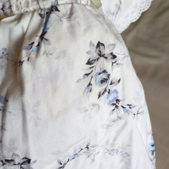 jillian's closet cottagecore blue floral & lace pintuck dress 9 months baby girl - Picture 7 of 10